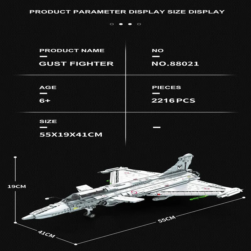Building Blocks MOC Military Aircraft F15E Jet Fighter Plane Bricks Toys - 10