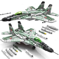 Thumbnail for Building Blocks MOC Military Aircraft MIG 29 Fighter Jet Plane Bricks Toy Construction Set Toys - 1