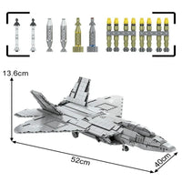 F 22 Raptor Brick MOC Military F-22 Raptor Stealth Aircraft Building Set