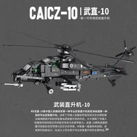 Thumbnail for Building Blocks MOC Military WZ - 10 Gunship Attack Helicopter Bricks Toy - 2