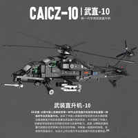 Thumbnail for Building Blocks MOC Military WZ-10 Gunship Attack Helicopter Bricks Toy - 2