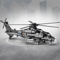 Thumbnail for Building Blocks MOC Military WZ - 10 Gunship Attack Helicopter Bricks Toy - 7