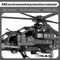 Thumbnail for Building Blocks MOC Military WZ-10 Gunship Attack Helicopter Bricks Toy - 9