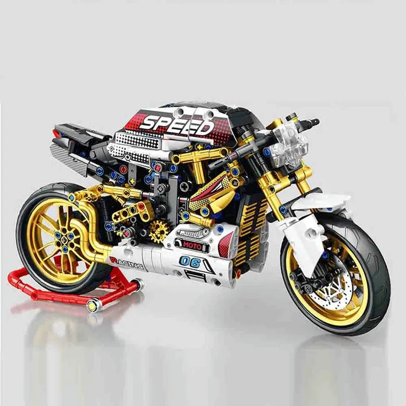 Building Blocks MOC Street Fighter Ducati V4S Motorcycle Bricks Toy 82006 - 1
