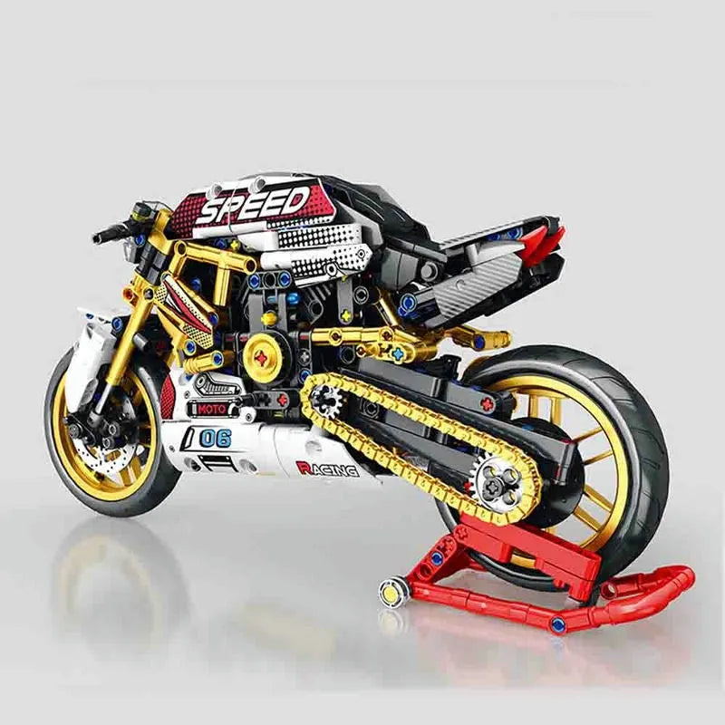 Building Blocks MOC Street Fighter Ducati V4S Motorcycle Bricks Toy 82006 - 5