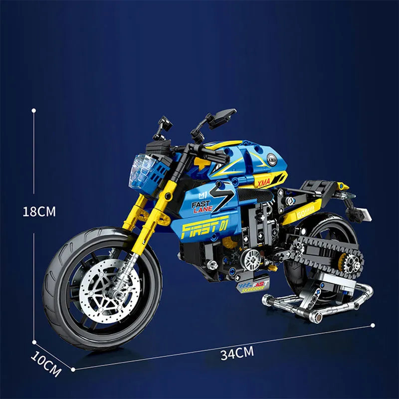 Building Blocks Tech MOC Bikes BMW G310R Racing Motorcycle Bricks Toy 82001 - 11