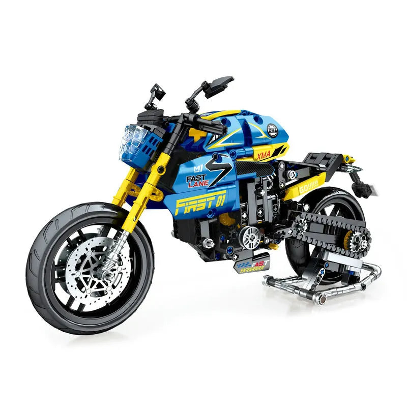 Building Blocks Tech MOC Bikes BMW G310R Racing Motorcycle Bricks Toy 82001 Construction Set Toys - 5