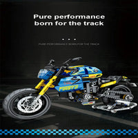 Thumbnail for Building Blocks Tech MOC Bikes BMW G310R Racing Motorcycle Bricks Toy 82001 - 6