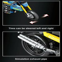 Thumbnail for Building Blocks Tech MOC Bikes BMW G310R Racing Motorcycle Bricks Toy 82001 Construction Set Toys - 9