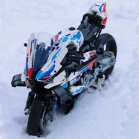 Thumbnail for Building Blocks Tech MOC BMW M1000RR Racing Motorcycle Bricks Toy BM001 - 3
