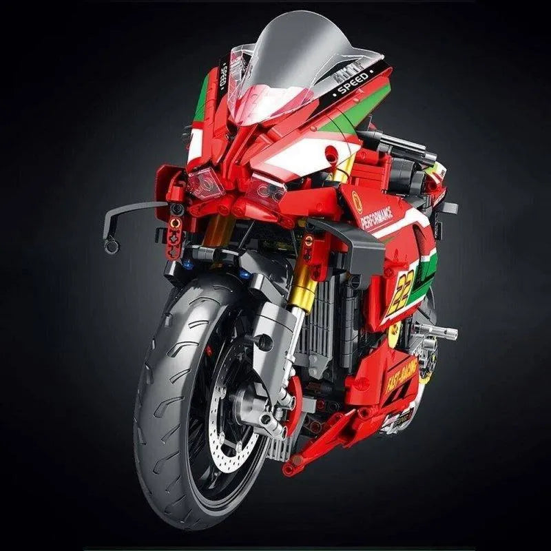 Building Blocks Tech MOC Ducati V4R Sport Motorcycle Bricks Toys 85004 - 3