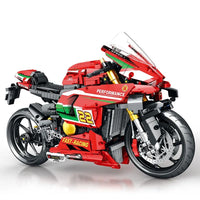 Thumbnail for Building Blocks Tech MOC Ducati V4R Sport Motorcycle Bricks Toys 85004 - 1