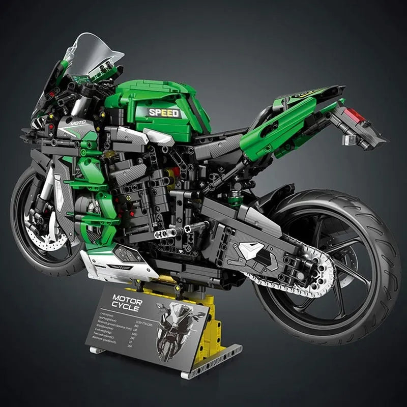 MOC Creator City Moto Cross Motorcycle Bricks Toys