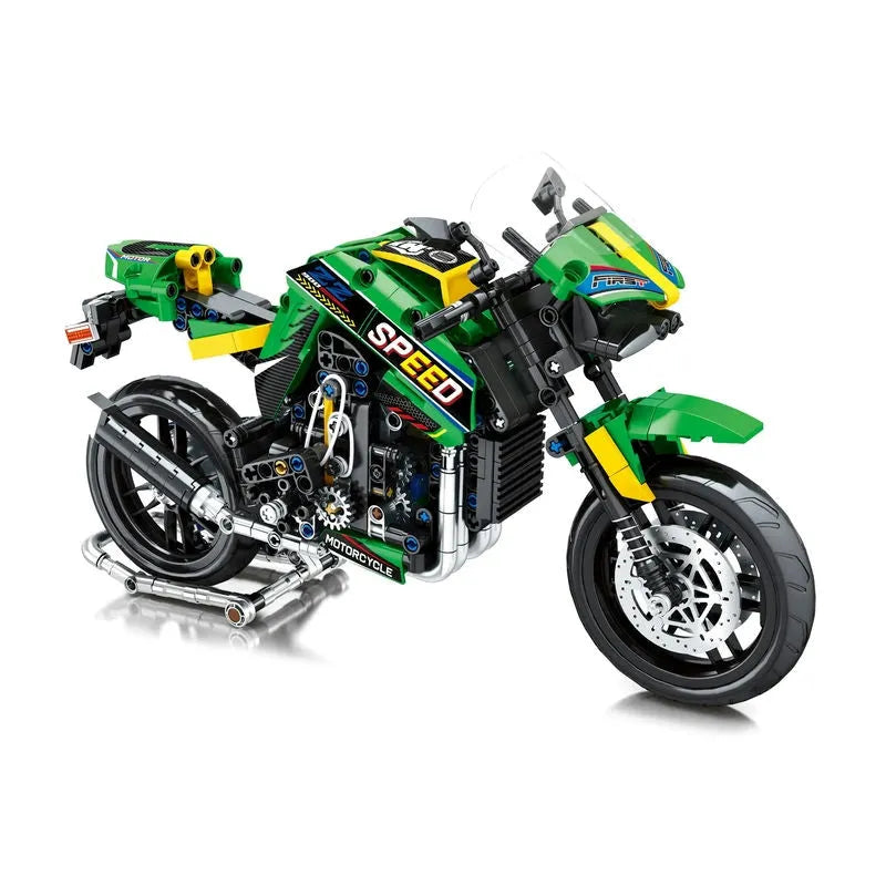 Building Blocks Tech MOC Kawasaki Z900 Racing Motorcycle Bricks Toys 82004 - 1