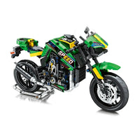 Thumbnail for Building Blocks Tech MOC Kawasaki Z900 Racing Motorcycle Bricks Toys 82004 - 1