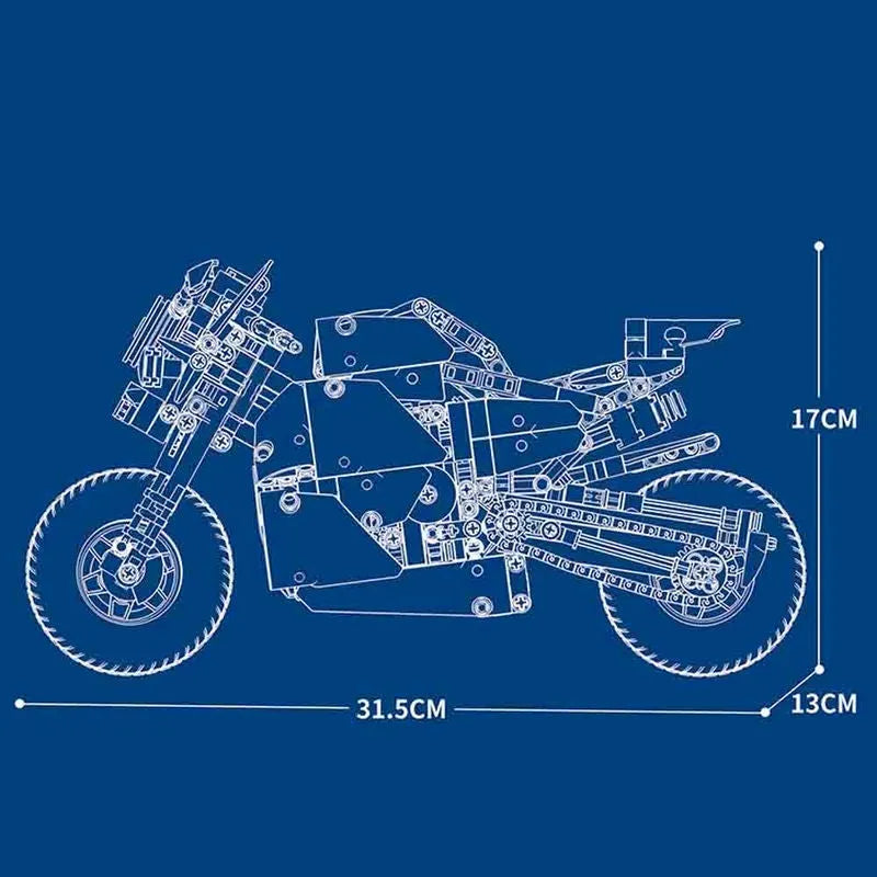 Building Blocks Technical MOC Classic Sport Motorcycle Bricks Toys 82007 - 5