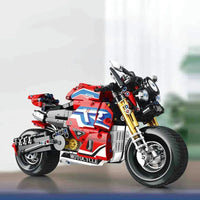 Thumbnail for Building Blocks Technical MOC Classic Sport Motorcycle Bricks Toys 82007 Construction Set Toys - 6