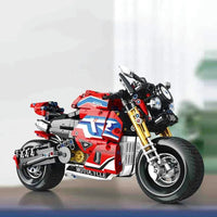 Thumbnail for Building Blocks Technical MOC Classic Sport Motorcycle Bricks Toys 82007 - 6