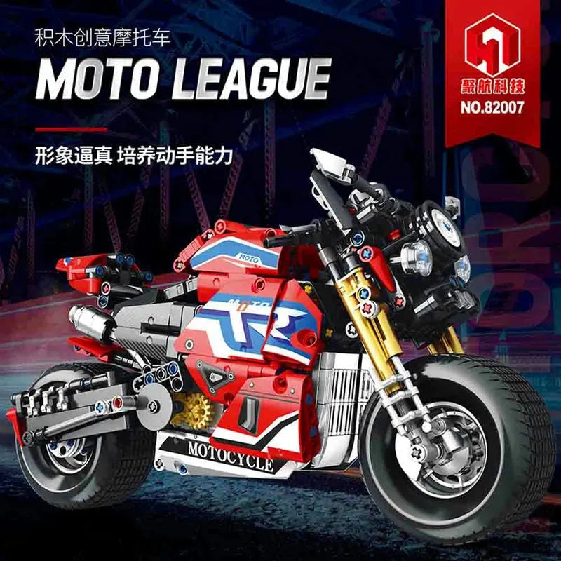Building Blocks Technical MOC Classic Sport Motorcycle Bricks Toys 82007 Construction Set Toys - 2