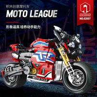 Thumbnail for Building Blocks Technical MOC Classic Sport Motorcycle Bricks Toys 82007 Construction Set Toys - 2