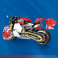 Thumbnail for Building Blocks Technical MOC Classic Sport Motorcycle Bricks Toys 82007 - 4