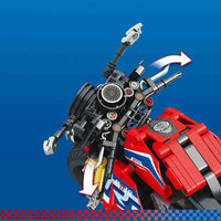 Thumbnail for Building Blocks Technical MOC Classic Sport Motorcycle Bricks Toys 82007 - 3