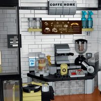 Thumbnail for Building Blocks City Expert Sunshine Coffee Store House LED Bricks Toy 031062 - 16