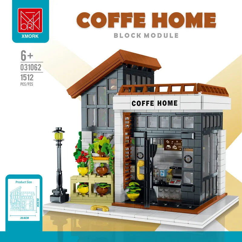 Building Blocks City Expert Sunshine Coffee Store House LED Bricks Toy 031062 - 2