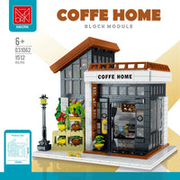 Thumbnail for Building Blocks City Expert Sunshine Coffee Store House LED Bricks Toy 031062 - 2