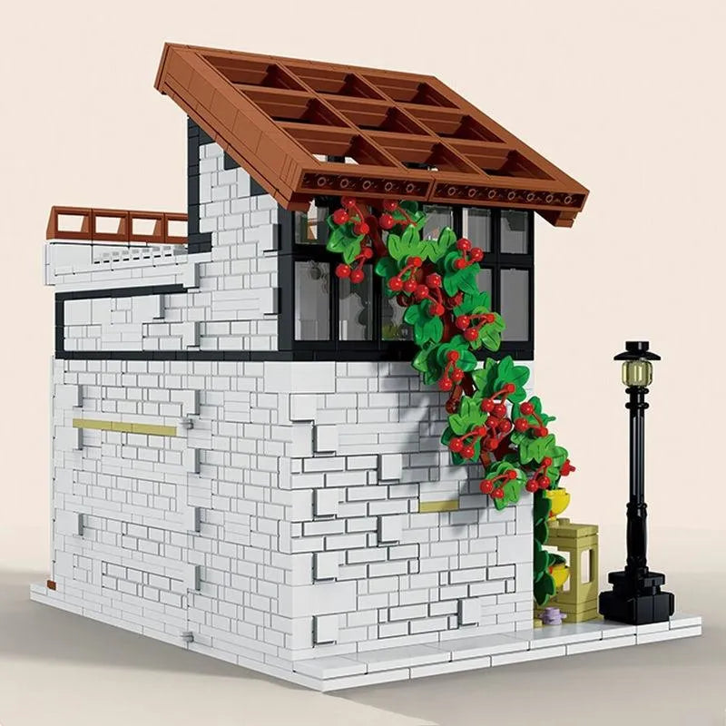 Building Blocks City Expert Sunshine Coffee Store House LED Bricks Toy 031062 - 11