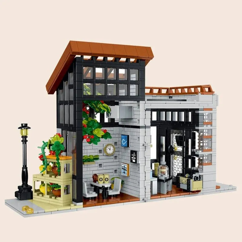 Building Blocks City Expert Sunshine Coffee Store House LED Bricks Toy 031062 - 12