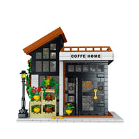 Thumbnail for Building Blocks City Expert Sunshine Coffee Store House LED Bricks Toy 031062 - 5