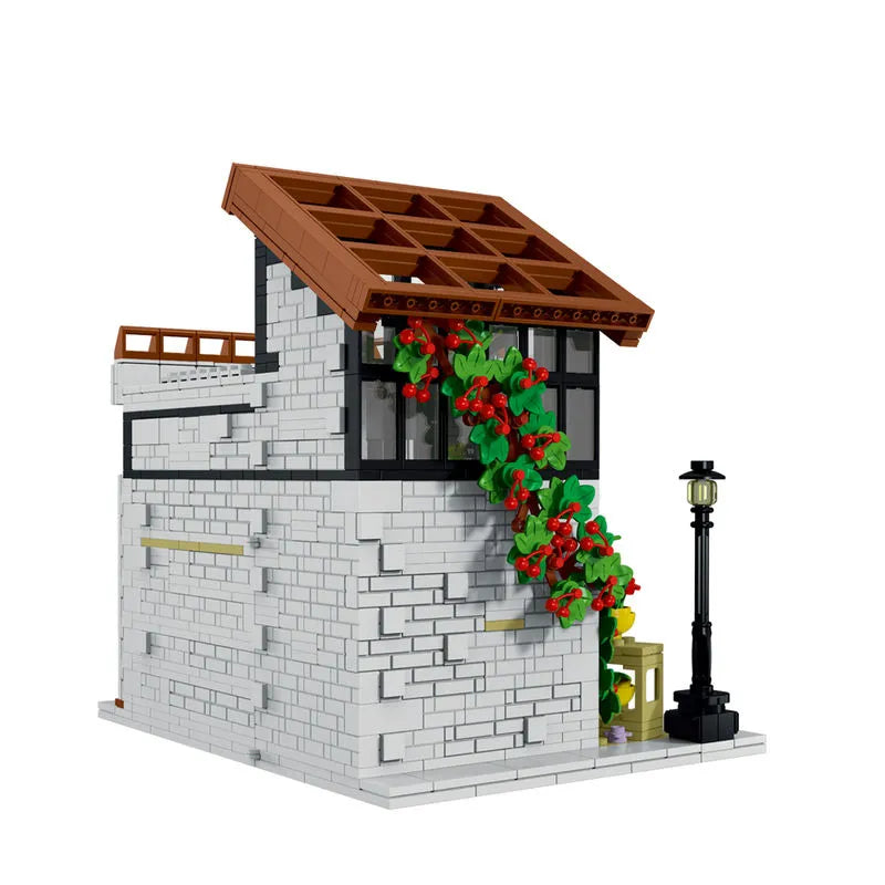 Building Blocks City Expert Sunshine Coffee Store House LED Bricks Toy 031062 - 7