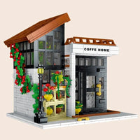 Thumbnail for Building Blocks City Expert Sunshine Coffee Store House LED Bricks Toy 031062 - 13
