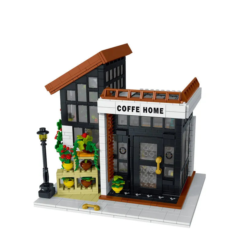 Building Blocks City Expert Sunshine Coffee Store House LED Bricks Toy 031062 - 8