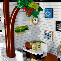 Thumbnail for Building Blocks City Expert Sunshine Coffee Store House LED Bricks Toy 031062 - 17