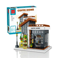 Thumbnail for Building Blocks City Expert Sunshine Coffee Store House LED Bricks Toy 031062 - 14
