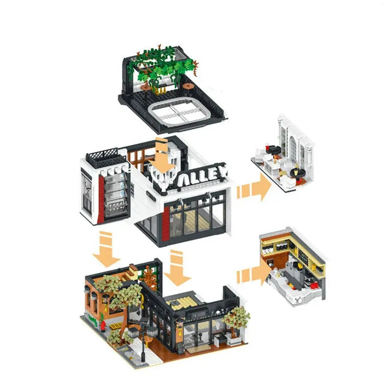 Building Blocks City MOC Experts Creator Deers Bubble Tea Shop Bricks Toy Construction Set Toys - 3