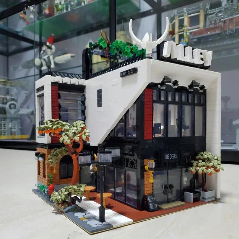 Building Blocks City MOC Experts Creator Deers Bubble Tea Shop Bricks Toy Construction Set Toys - 7