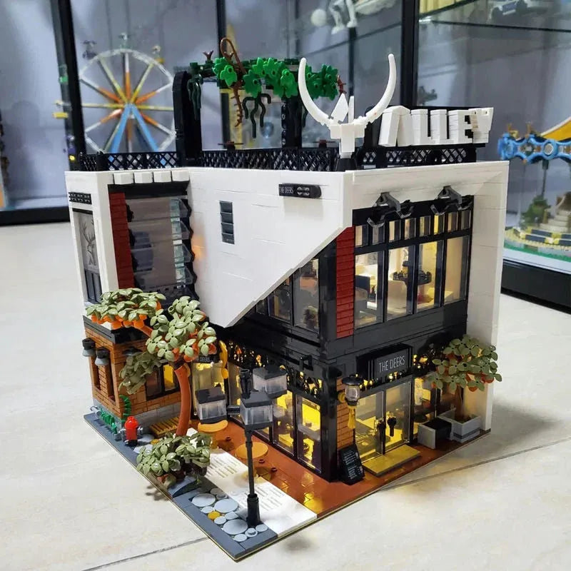 Building Blocks City MOC Experts Creator Deers Bubble Tea Shop Bricks Toy Construction Set Toys - 8