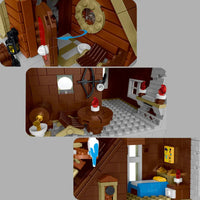 Thumbnail for Building Blocks City Street Experts MOC Forest Cabin Villa LED Bricks Toys 031073 - 6