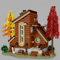 Thumbnail for Building Blocks City Street Experts MOC Forest Cabin Villa LED Bricks Toys 031073 - 2