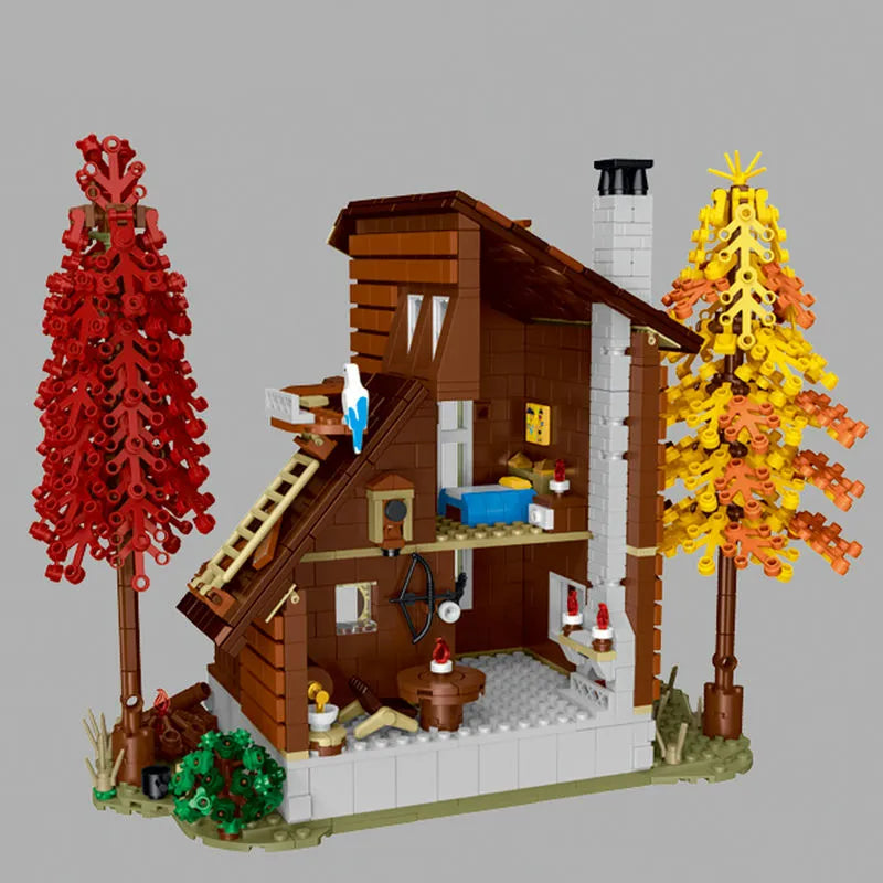 Building Blocks City Street Experts MOC Forest Cabin Villa LED Bricks Toys 031073 - 5