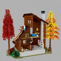 Thumbnail for Building Blocks City Street Experts MOC Forest Cabin Villa LED Bricks Toys 031073 - 5
