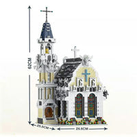 Thumbnail for Building Blocks Creator Street Expert MOC Medieval City Church Bricks Toy - 3