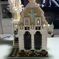 Thumbnail for Building Blocks Creator Street Expert MOC Medieval City Church Bricks Toy - 8