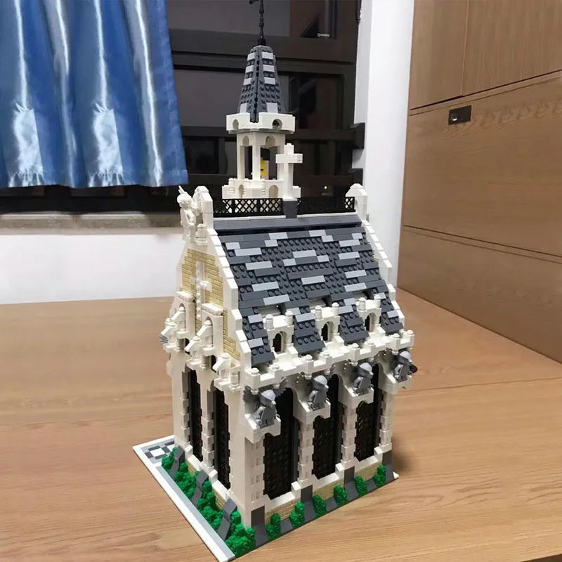 Building Blocks Creator Street Expert MOC Medieval City Church Bricks Toy - 12
