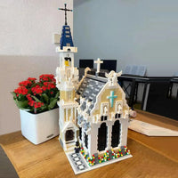 Thumbnail for Building Blocks Creator Street Expert MOC Medieval City Church Bricks Toy - 4