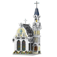 Thumbnail for Building Blocks Creator Street Expert MOC Medieval City Church Bricks Toy Construction Set Toys - 1