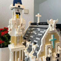 Thumbnail for Building Blocks Creator Street Expert MOC Medieval City Church Bricks Toy - 6